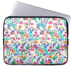 Färgrik Exotisk Blommig Mönster Laptop Fodral