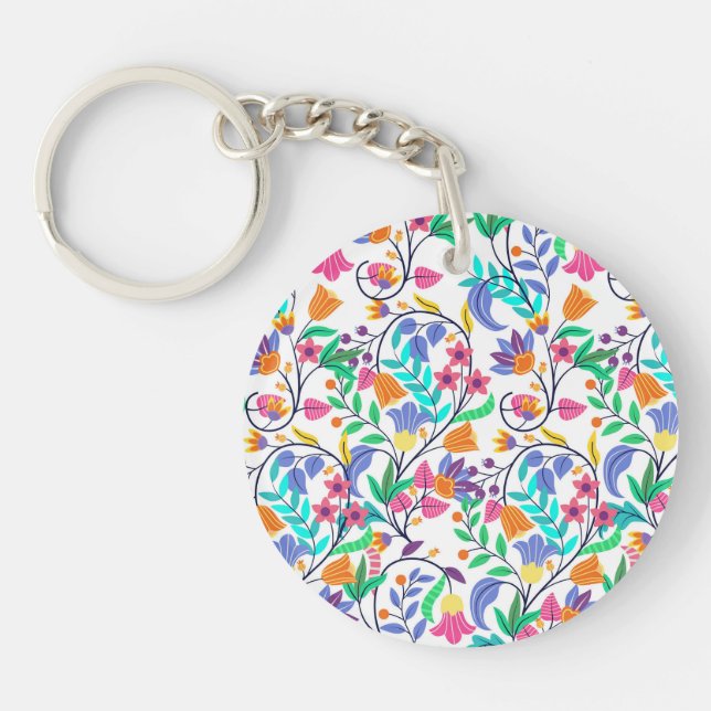 Färgrik Exotisk Blommönster (Framsidan)