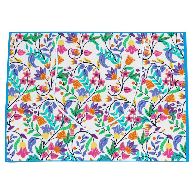 Färgrik Exotisk Blommönster (Framsidan)
