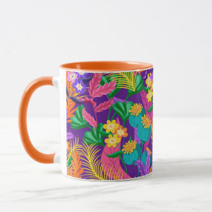 Färgrik exotisk blommönster-23148 mugg