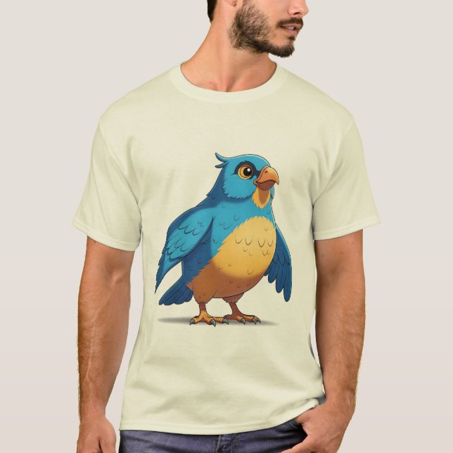 Färgrik exotisk fågelillustration isolerad  t shirt (Framsida)