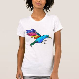 Färgrik fågelutslagsplats tee shirt