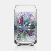 Färgrik Fantasi Abstrakt Modern Fraktal Blomma