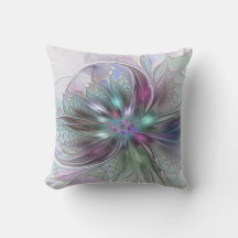 Färgrik Fantasi Abstrakt Modern Fraktal Blomma