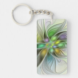 Färgrik Fantasi Blomma Modern Abstrakt Fraktal