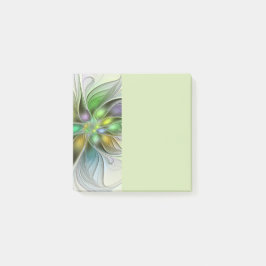 Färgrik Fantasi Blomma Modern Abstrakt Fraktal Post-it Block