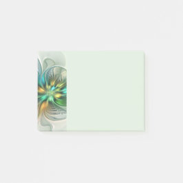 Färgrik Fantasi Modern Abstrakt Blomma Fraktal Post-it Block