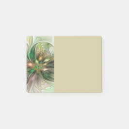 Färgrik Fantasy Modern Abstrakt Fraktal Blomma Post-it Block