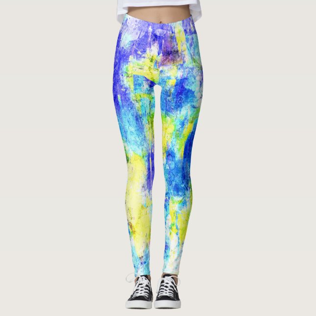 Färgrik färgsprut #11 leggings (Framsida)