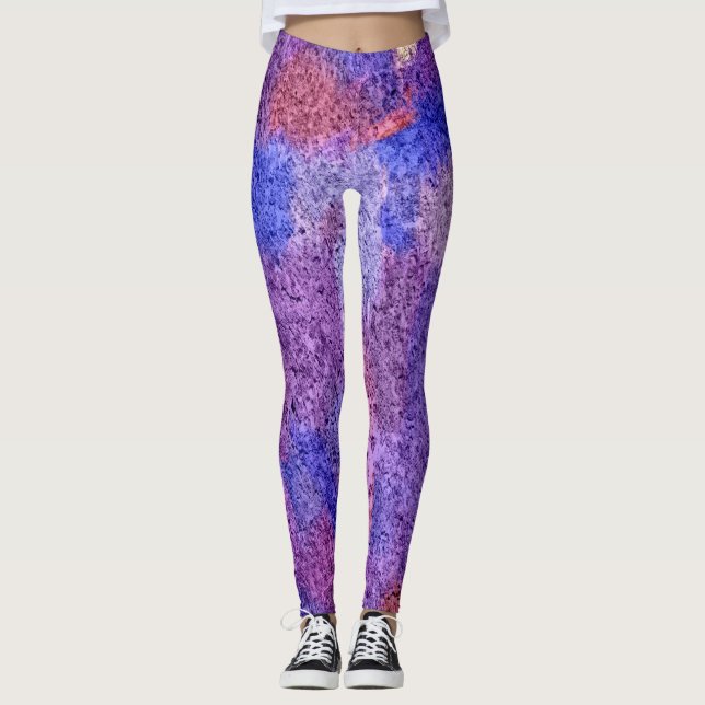 Färgrik färgsprut #35 leggings (Framsida)