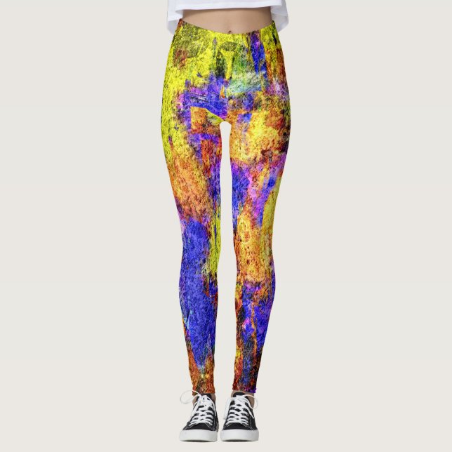 Färgrik färgsprut #9 leggings (Framsida)
