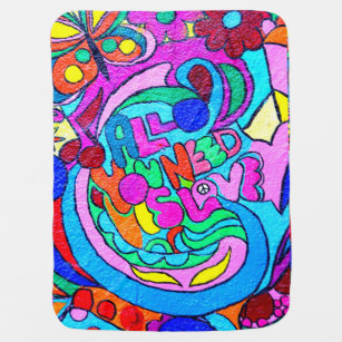 färgrik filt för hippie-stil kärlekbebis