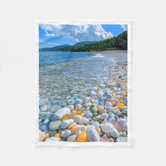 Färgrik filt för småstensstrand (Framsidan)