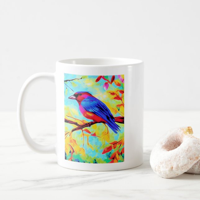 Färgrik finkkonst        kaffemugg (Med munk)