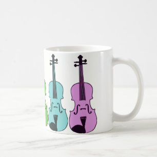 Färgrik fiol kaffemugg