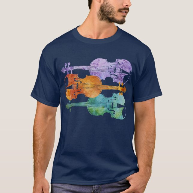 Färgrik fiolTrio Tee (Framsida)