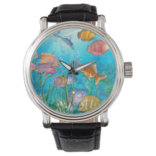 Färgrik fisk armbandsur