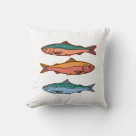 Färgrik fisk kudde
