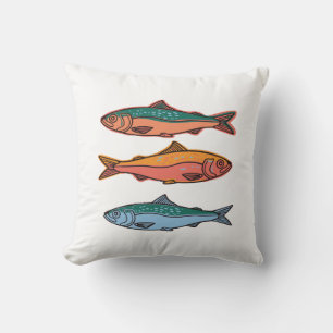 Färgrik fisk kudde