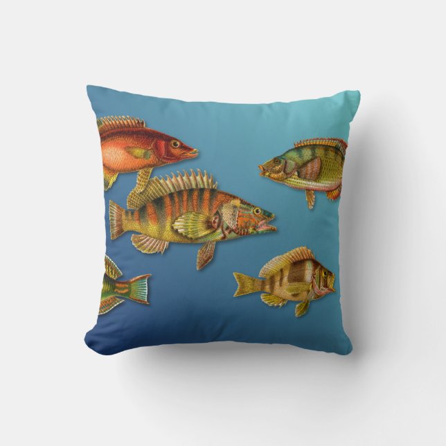 Färgrik Fisk Kudde (Framsida)