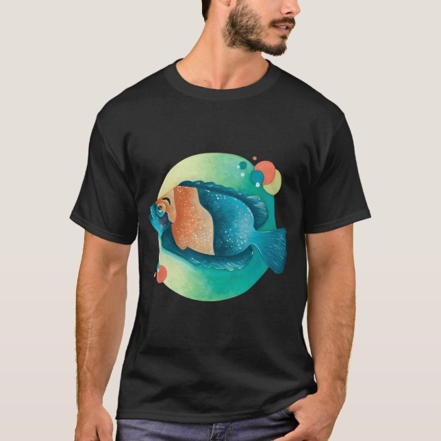 Färgrik fisk t shirt (Framsida)