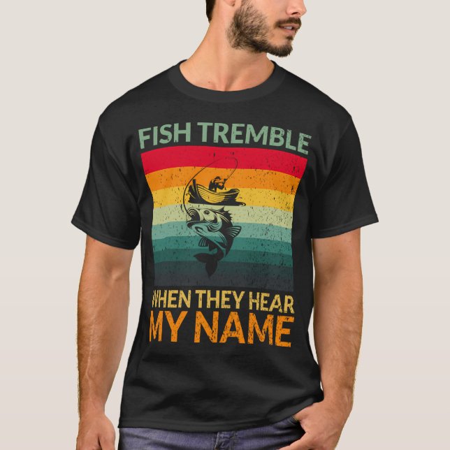 Färgrik Fiskesäsong för Öring i Bergsbäck T Shirt (Framsida)