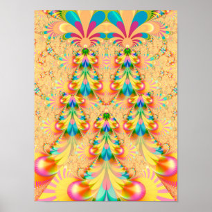Färgrik fläktdesign poster