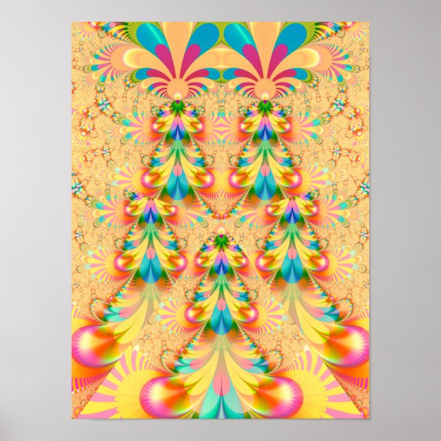 Färgrik fläktdesign poster (Framsidan)