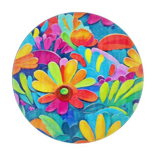 Färgrik Flower Power-målning