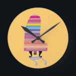 Färgrik flygel rund klocka<br><div class="desc">Färgrik flygel som leker musik | megohm Takamura | AssetID: 106630515</div>