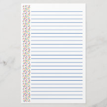 Färgrik fodrad brevpappervalentines för regnbåge