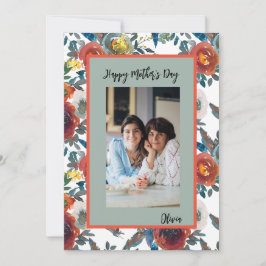 Färgrik foto med blommor Mors dag-kort Julkort