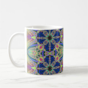 Färgrik Fractalbristningsmugg Kaffemugg