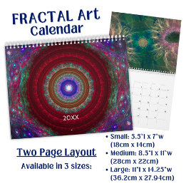 Färgrik Fraktal Konst Kalender