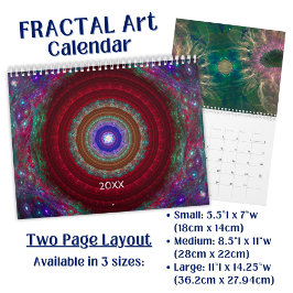 Färgrik Fraktal Konst Kalender