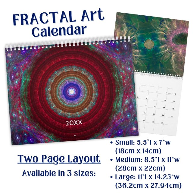 Färgrik Fraktal Konst  Kalender (Skapare uppladdad)