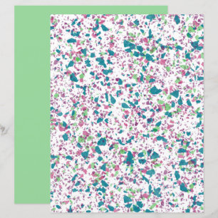 Färgrik Funky Terrazzo Konst Scrapbookpapper