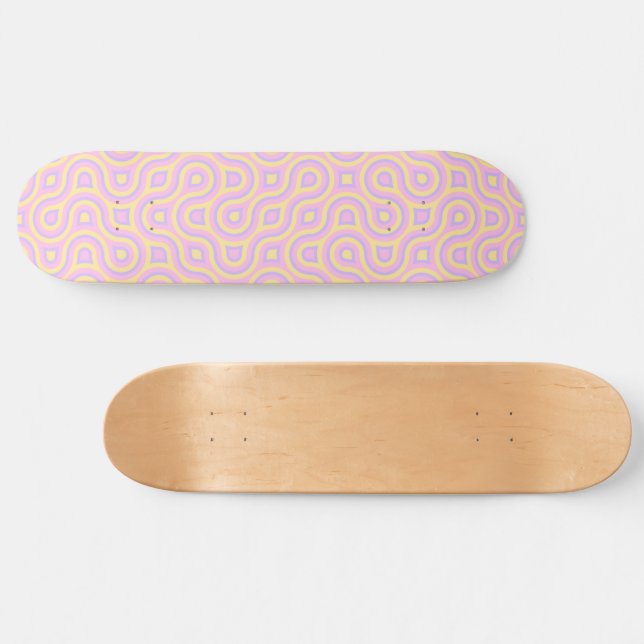 Färgrik Funky Truchet   Mini Skateboard Bräda 18,5 Cm (Horz)
