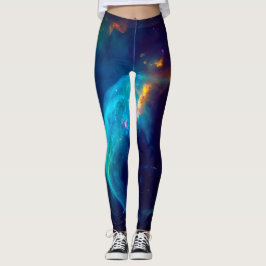 Färgrik galax för utrymmeanomali leggings