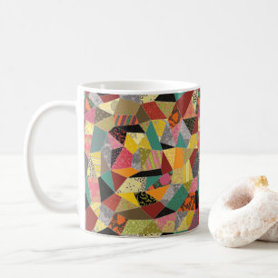 Färgrik galen täckePatchwork Kaffemugg