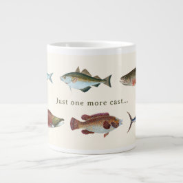 Färgrik gammal fiskillustration jumbo mugg