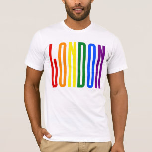Färgrik gay pride LGBT för regnbågetext LGBTQ T Shirt