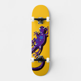 Färgrik Gecko-illustration | Söt Minimal Lizard Mini Skateboard Bräda 18,5 Cm