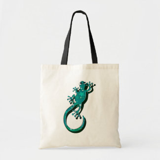 Färgrik Geckonillustration | Söt Minimal Lizard Tygkasse