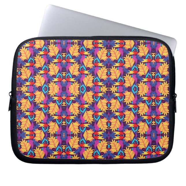 Färgrik genetisk mönster laptop fodral (Framsidan)