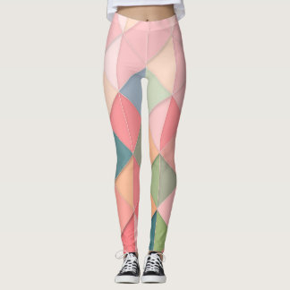 färgrik geometri för damasker leggings