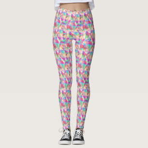 Färgrik geometri leggings