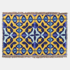 Färgrik geometrisk abstrakt design filt