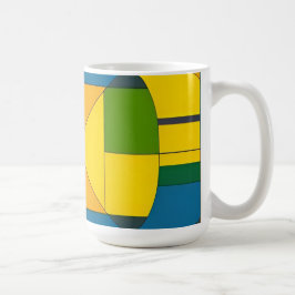 Färgrik geometrisk abstrakt design kaffemugg