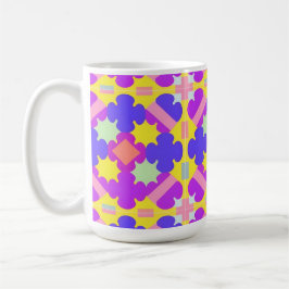 Färgrik geometrisk abstrakt design kaffemugg
